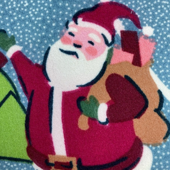 LuLaRoe TC2 Adult 18+ Holiday Leggings Santa Blue - Picture 6 of 8